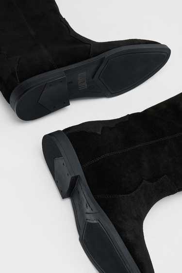  Valmenti Draco Kadın Siyah Süet Hakiki Deri Casual Bot