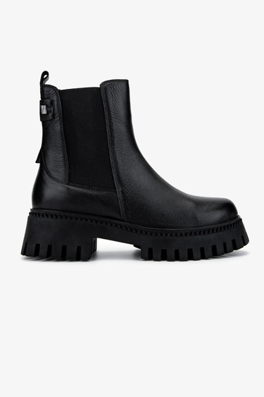  Valmenti Kadın Hakiki Deri Siyah Floter Casual Bot