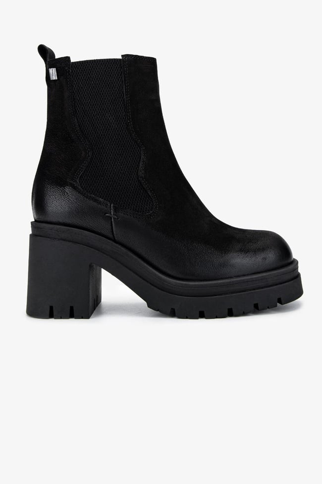  Valmenti Kadın Hakiki Deri Siyah Nubuk Casual Bot