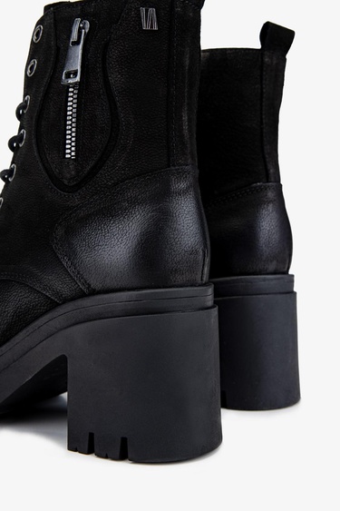  Valmenti Kadın Hakiki Deri Siyah Nubuk Casual Bot