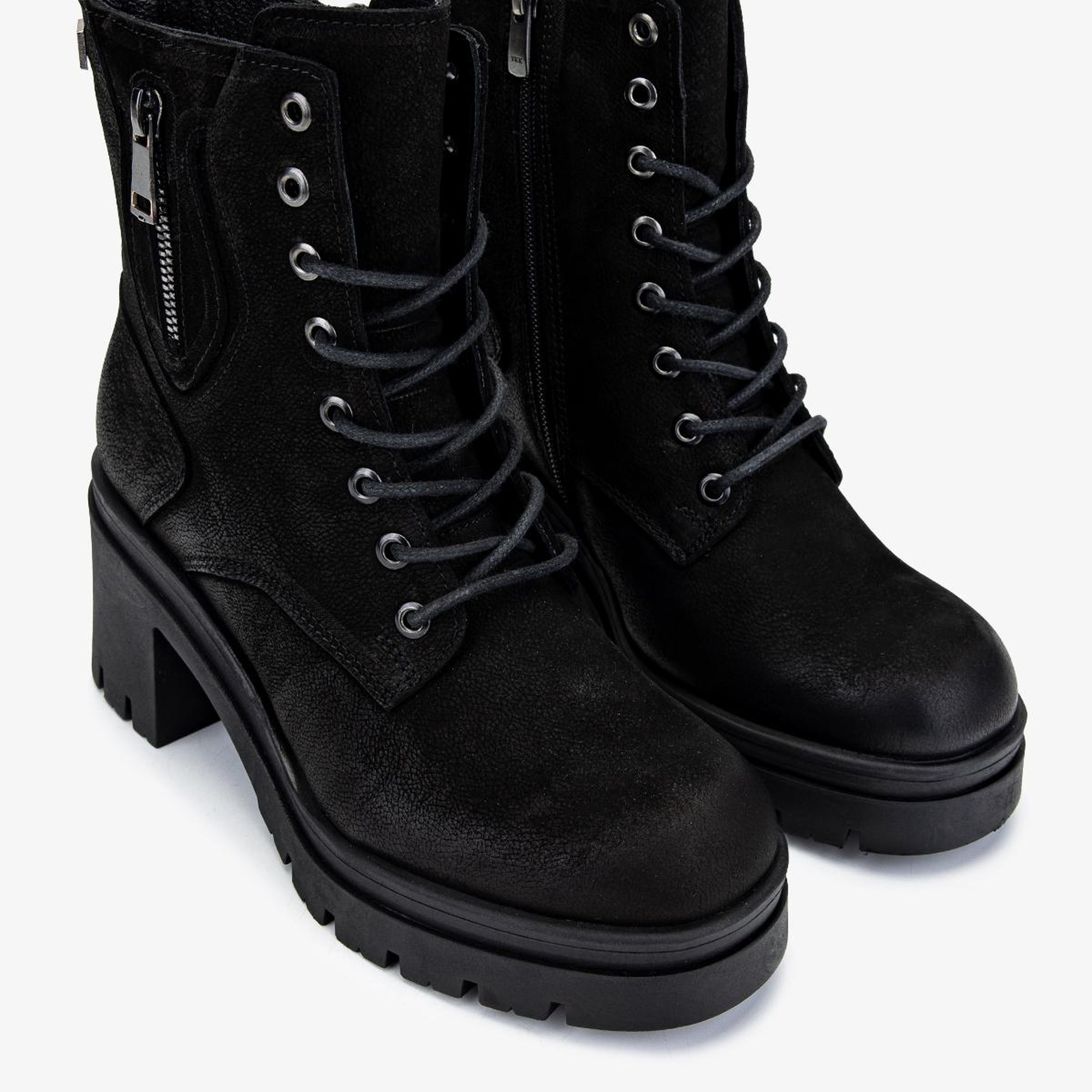 Valmenti Kadın Hakiki Deri Siyah Nubuk Casual Bot