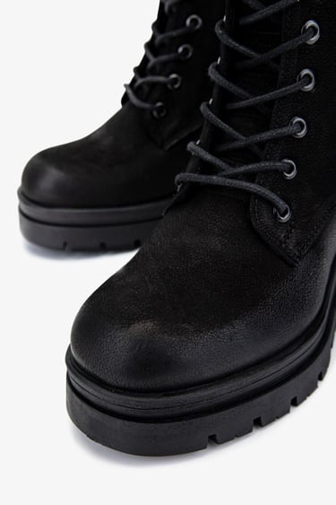  Valmenti Kadın Hakiki Deri Siyah Nubuk Casual Bot