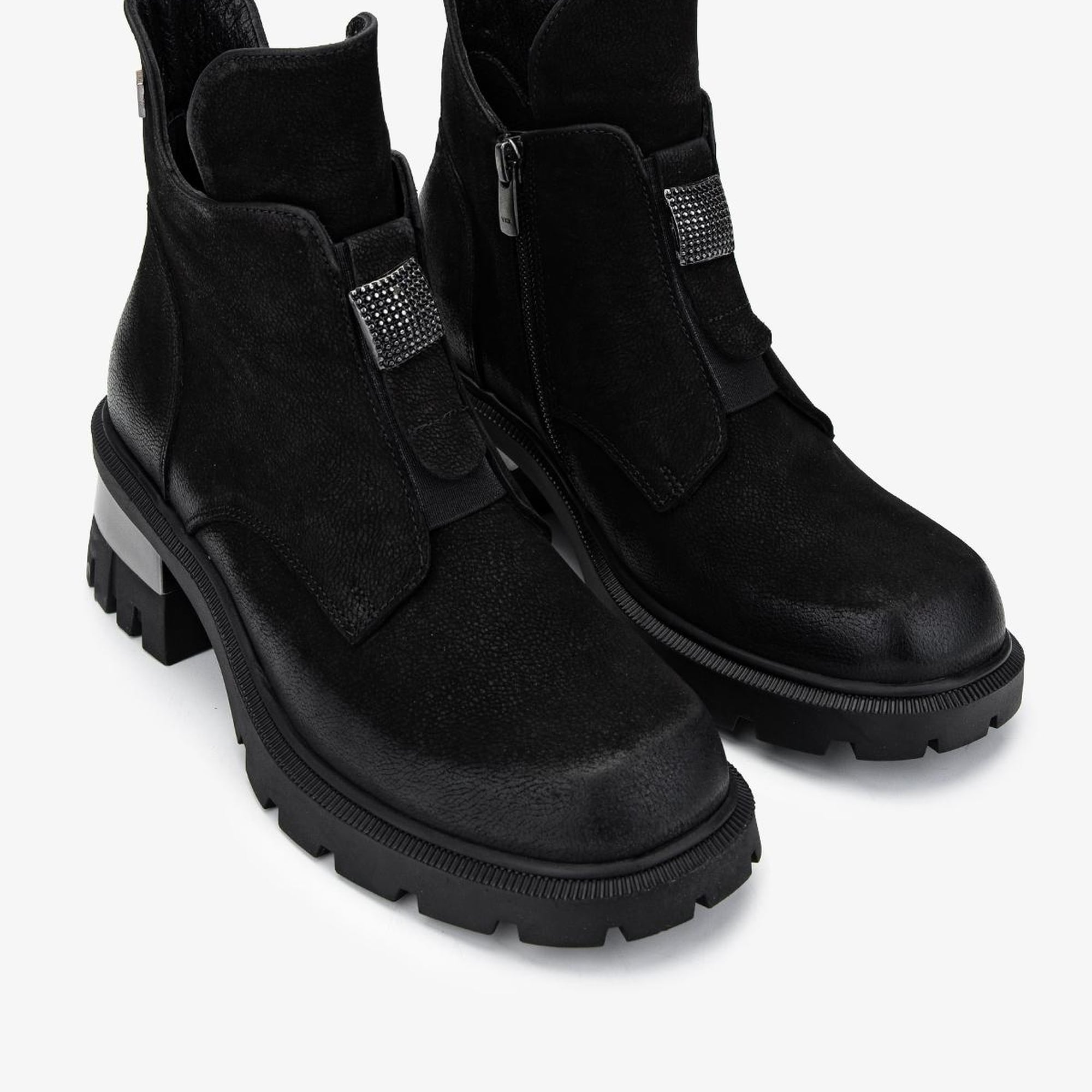 Valmenti Kadın Hakiki Deri Siyah Nubuk Casual Bot