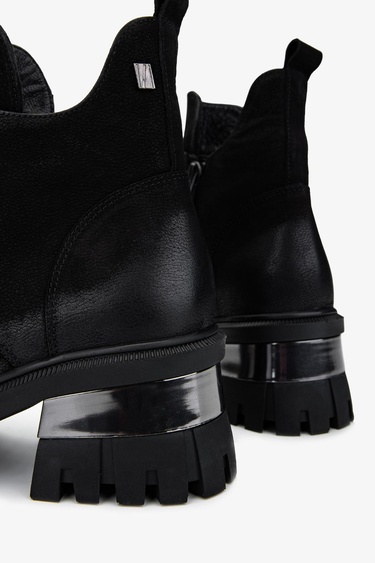  Valmenti Kadın Hakiki Deri Siyah Nubuk Casual Bot