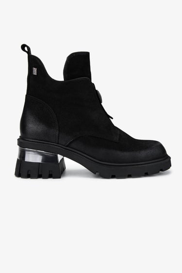  Valmenti Kadın Hakiki Deri Siyah Nubuk Casual Bot