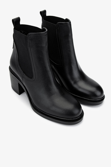  Valmenti Kadın Hakiki Deri Siyah Deri Casual Bot