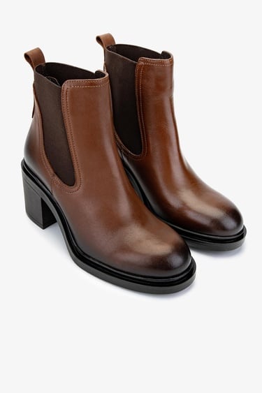  Valmenti Kadın Hakiki Deri Taba Deri Casual Bot