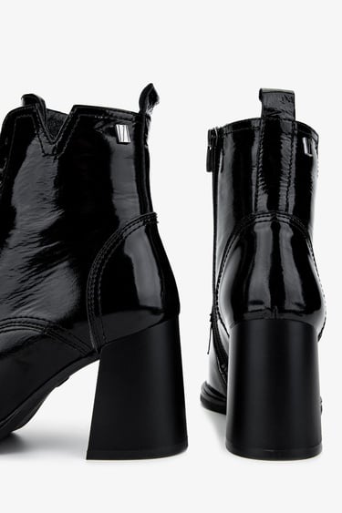  Valmenti Kadın Hakiki Deri Siyah Rugan Casual Bot