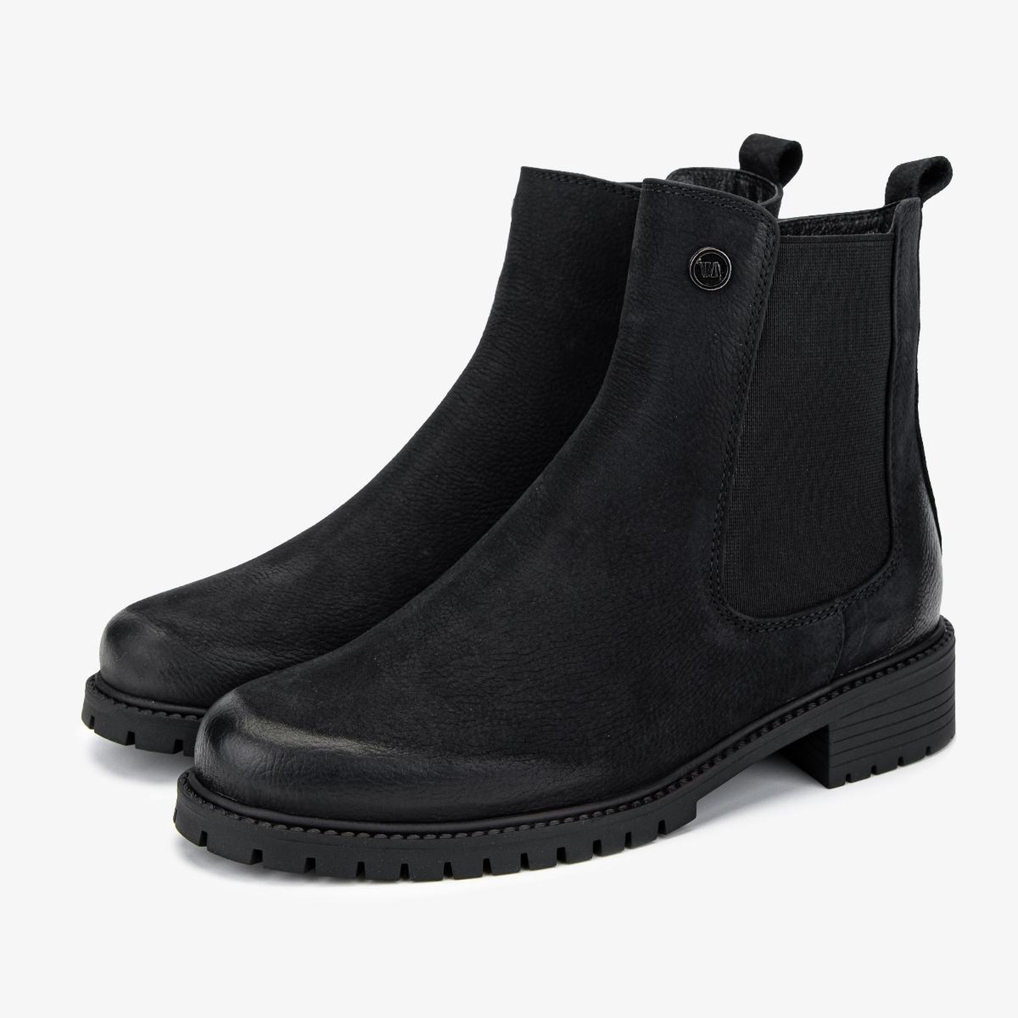 Valmenti Kadın Siyah Nubuk Düz Bot