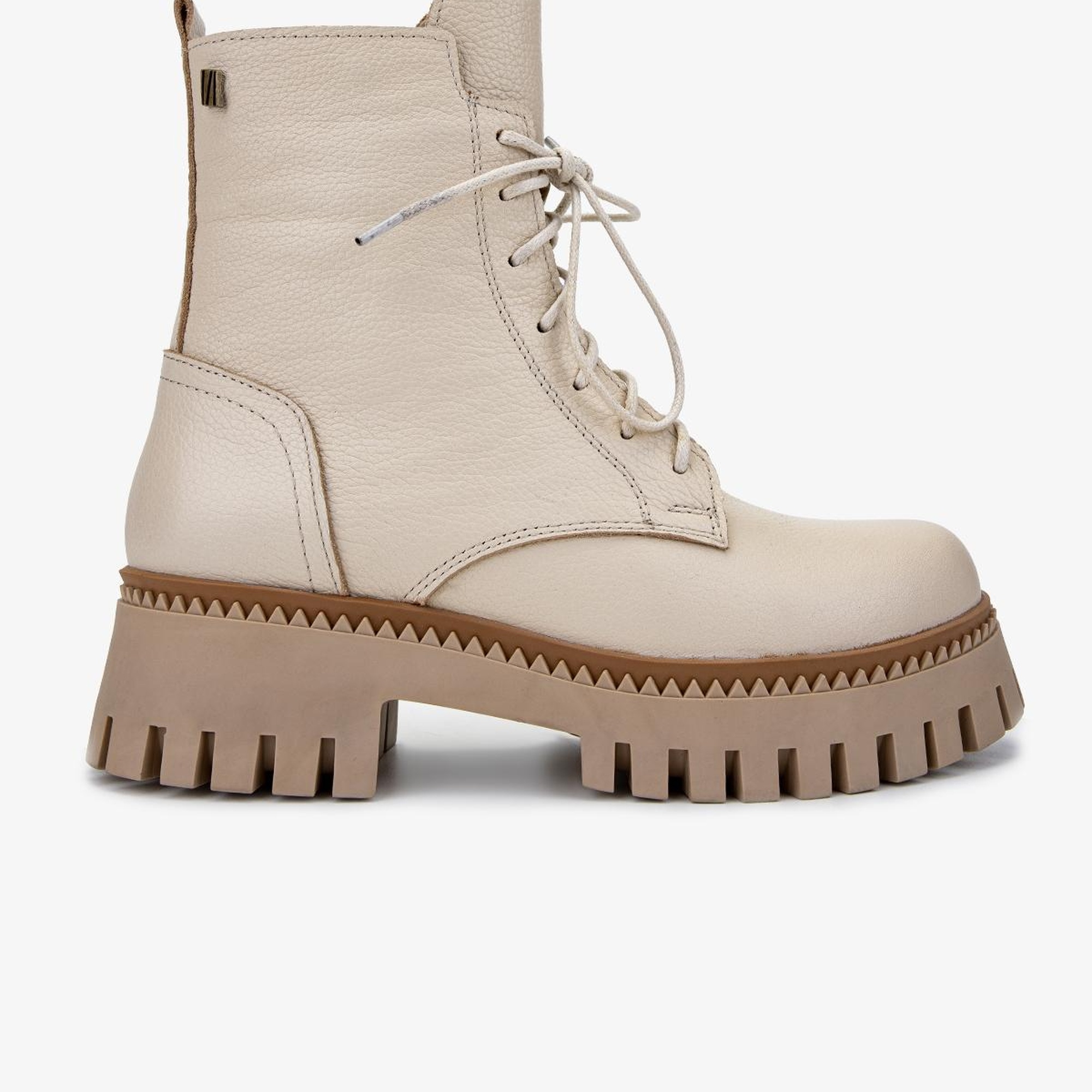 Valmenti Kadın Hakiki Deri Bej Casual Bot