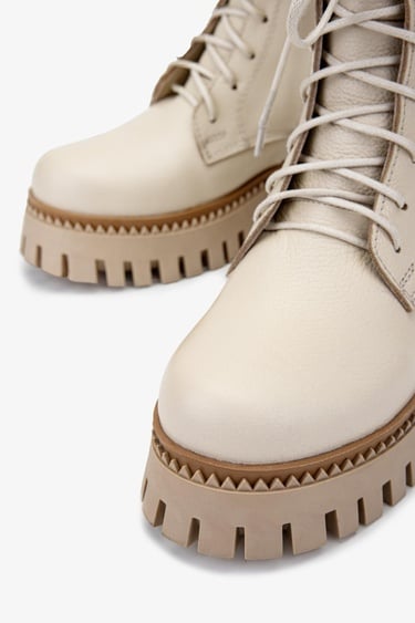  Valmenti Kadın Hakiki Deri Bej Casual Bot