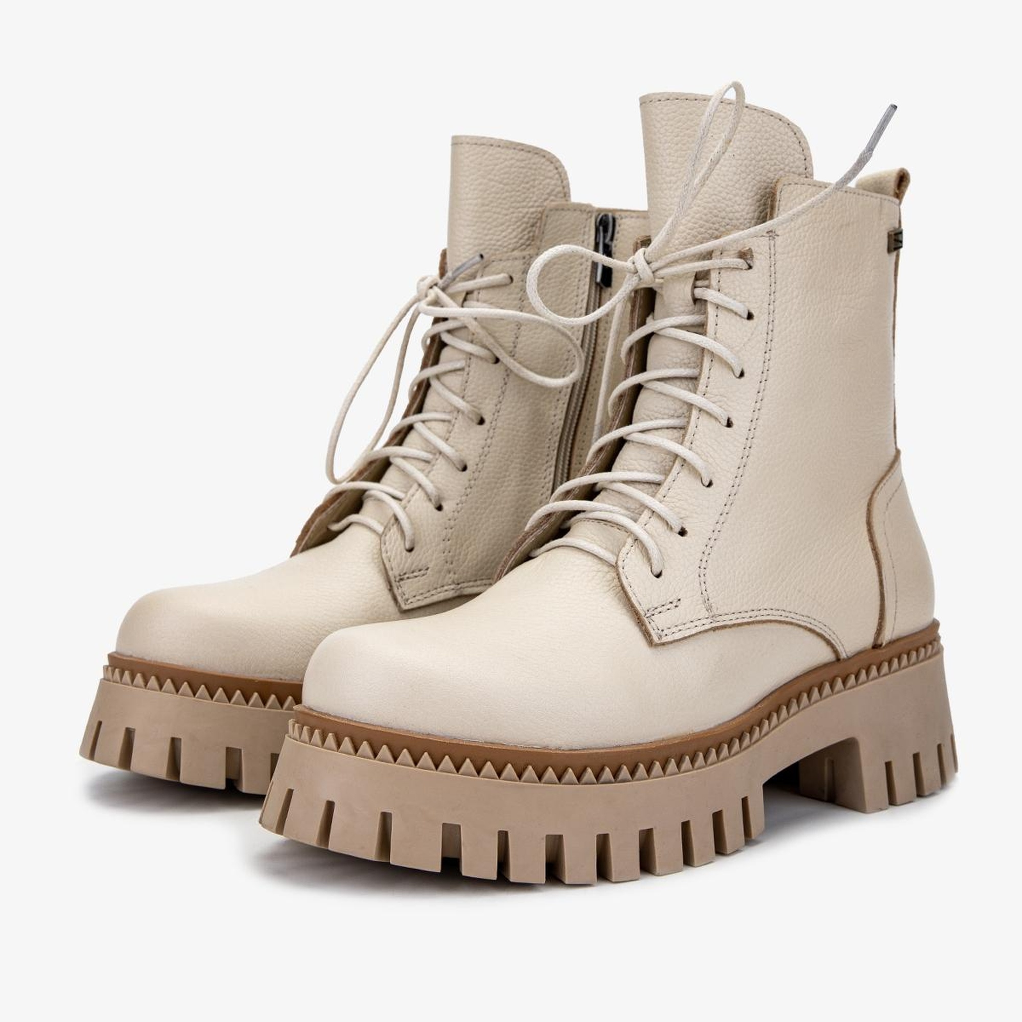 Valmenti Kadın Hakiki Deri Bej Casual Bot