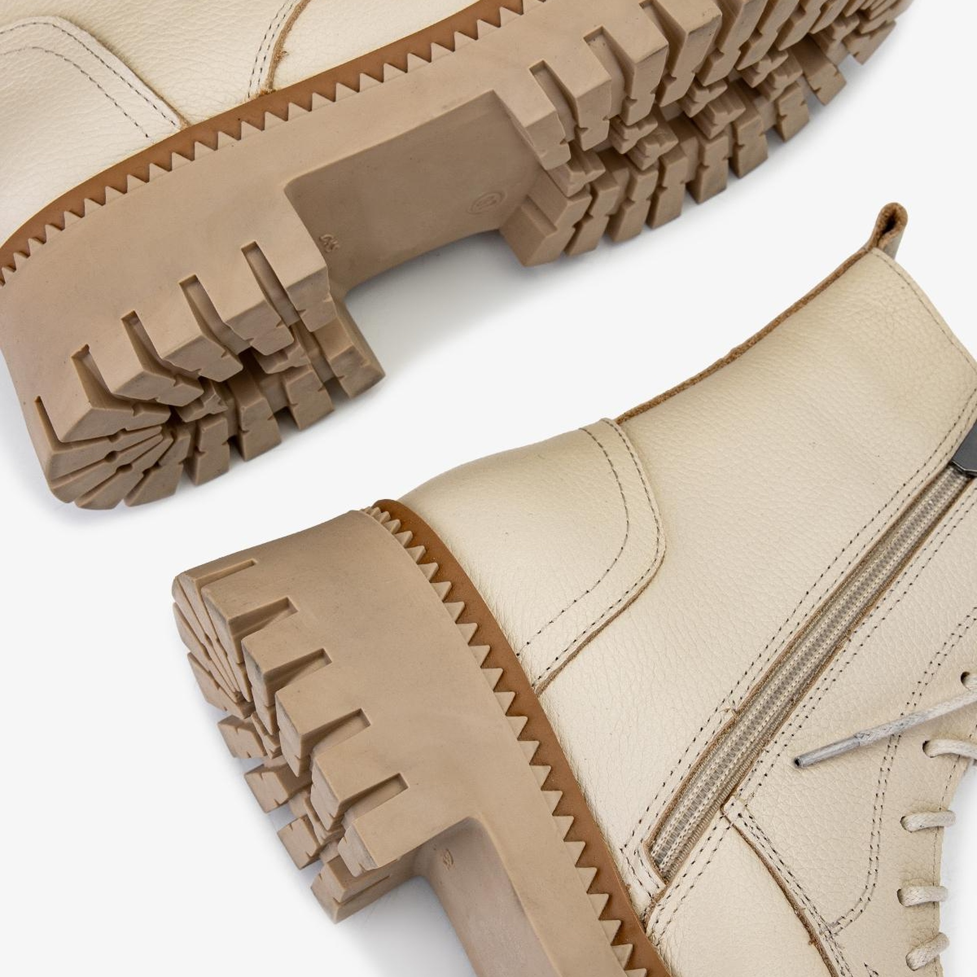 Valmenti Kadın Hakiki Deri Bej Casual Bot