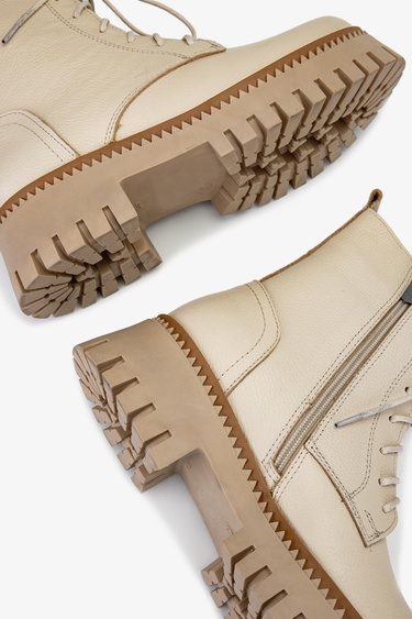  Valmenti Kadın Hakiki Deri Bej Casual Bot