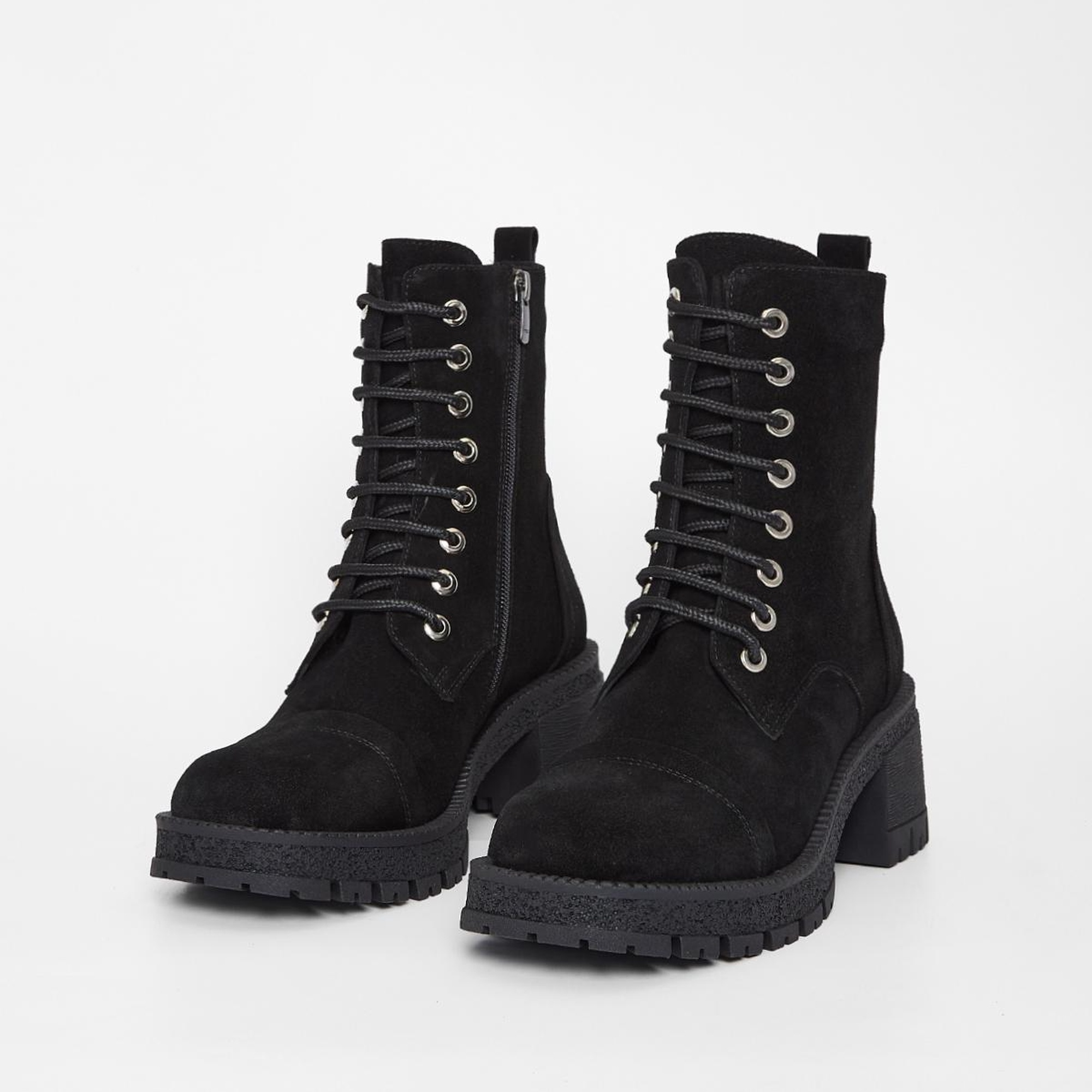 Valmenti Kadın Siyah Süet Hakiki Deri Casual Bot