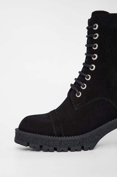  Valmenti Kadın Siyah Süet Hakiki Deri Casual Bot