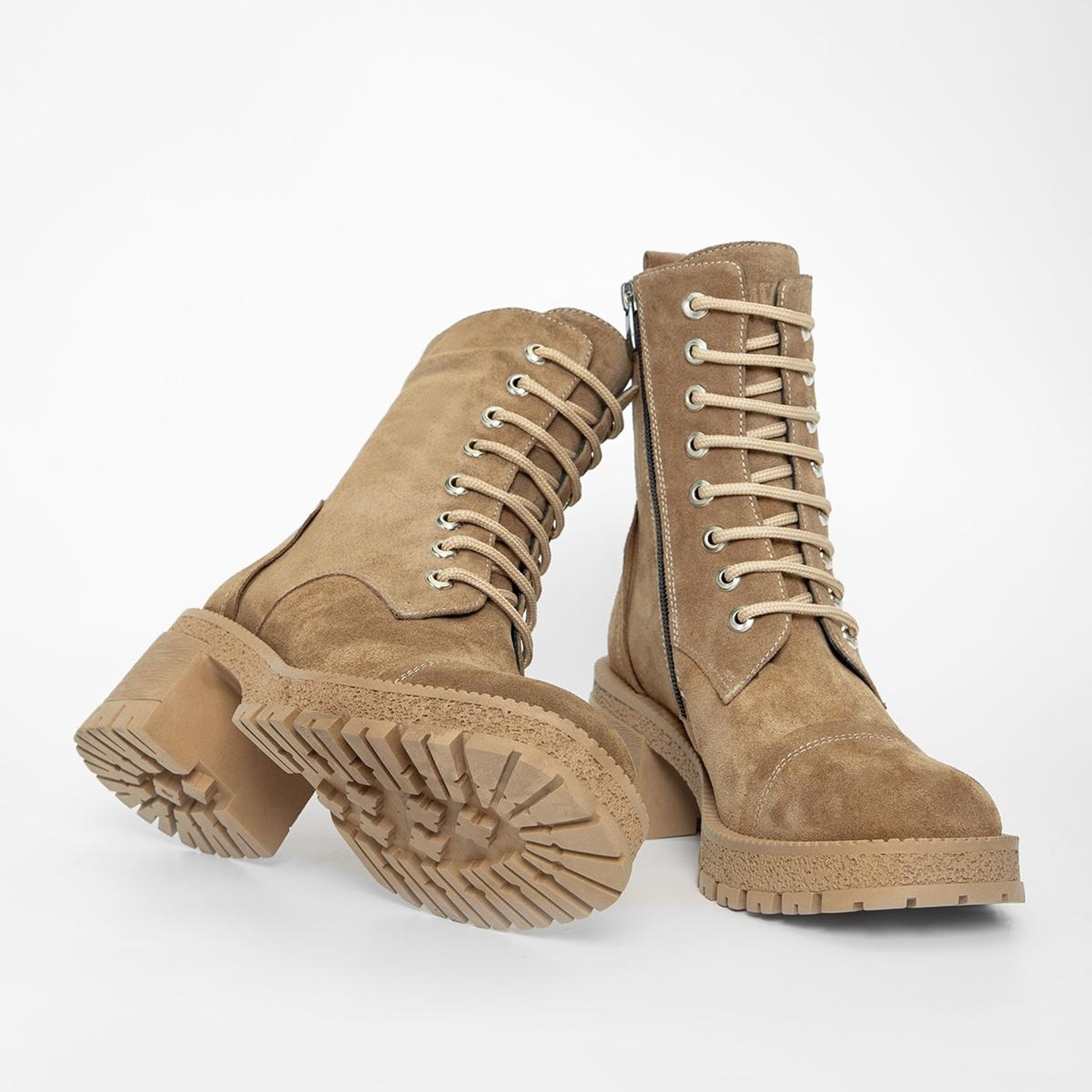 Valmenti Kadın Taba Süet Hakiki Deri Casual Bot