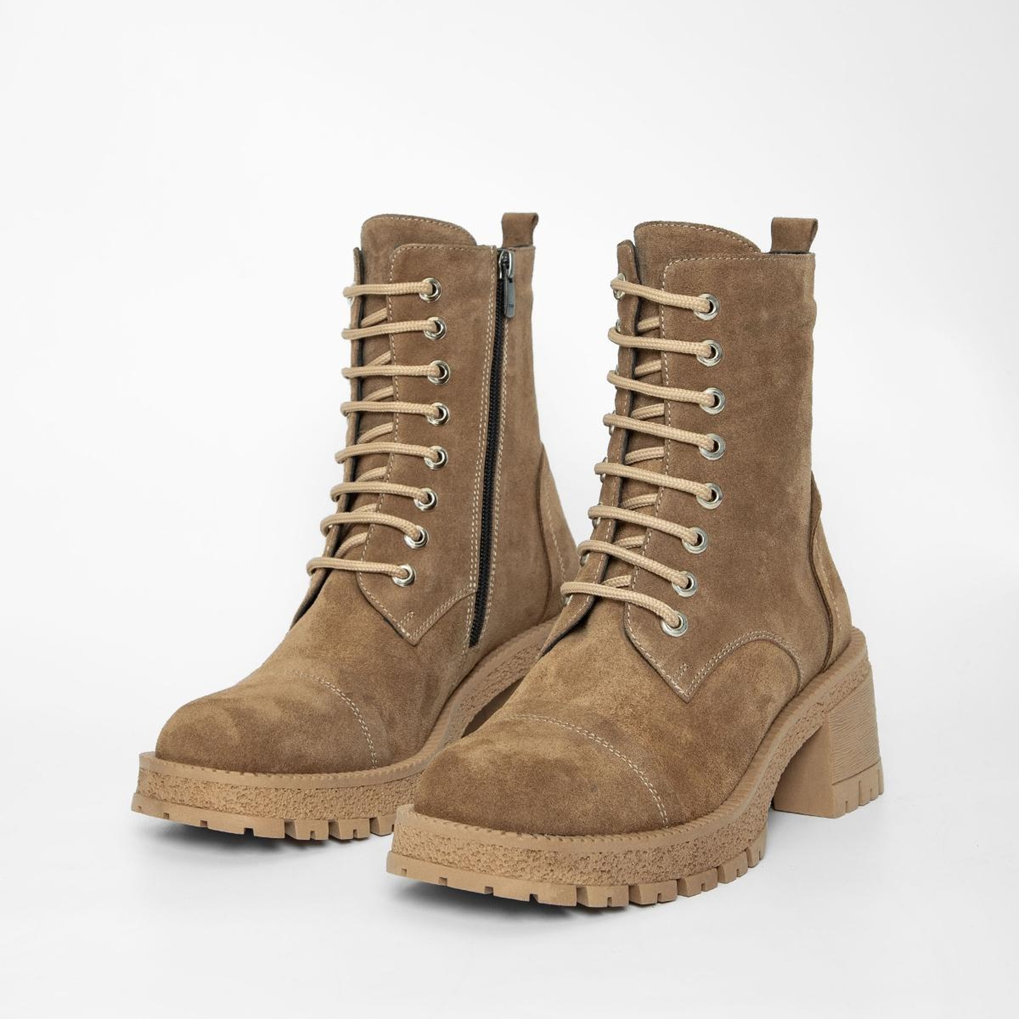 Valmenti Kadın Taba Süet Hakiki Deri Casual Bot