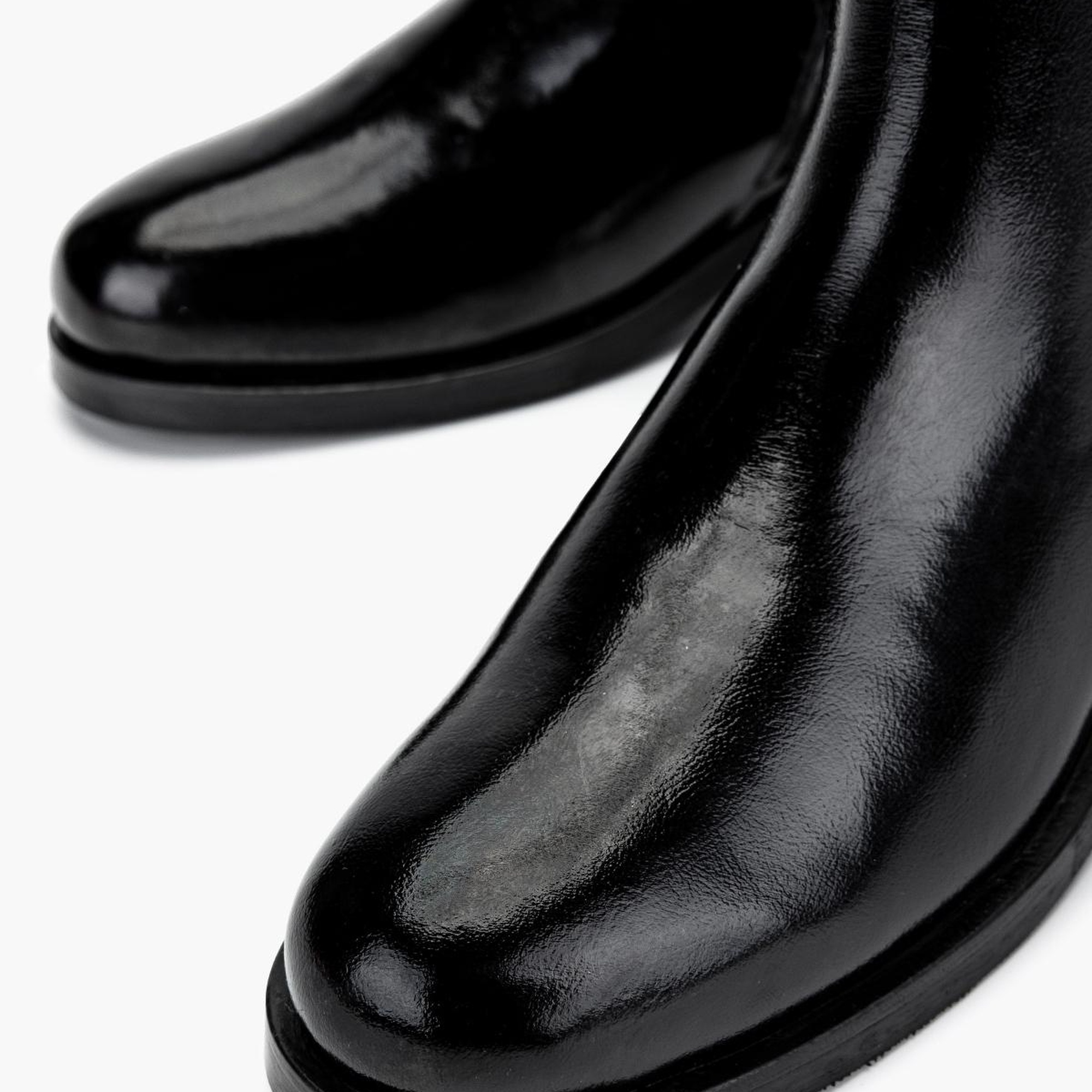 Valmenti Kadın Siyah Rugan Düz Bot