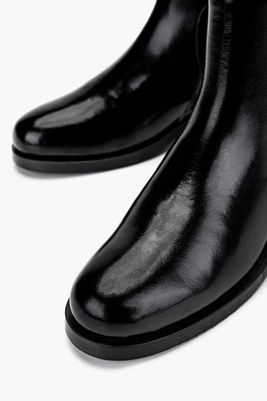  Valmenti Kadın Siyah Rugan Düz Bot