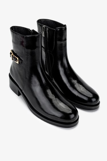  Valmenti Kadın Siyah Rugan Düz Bot