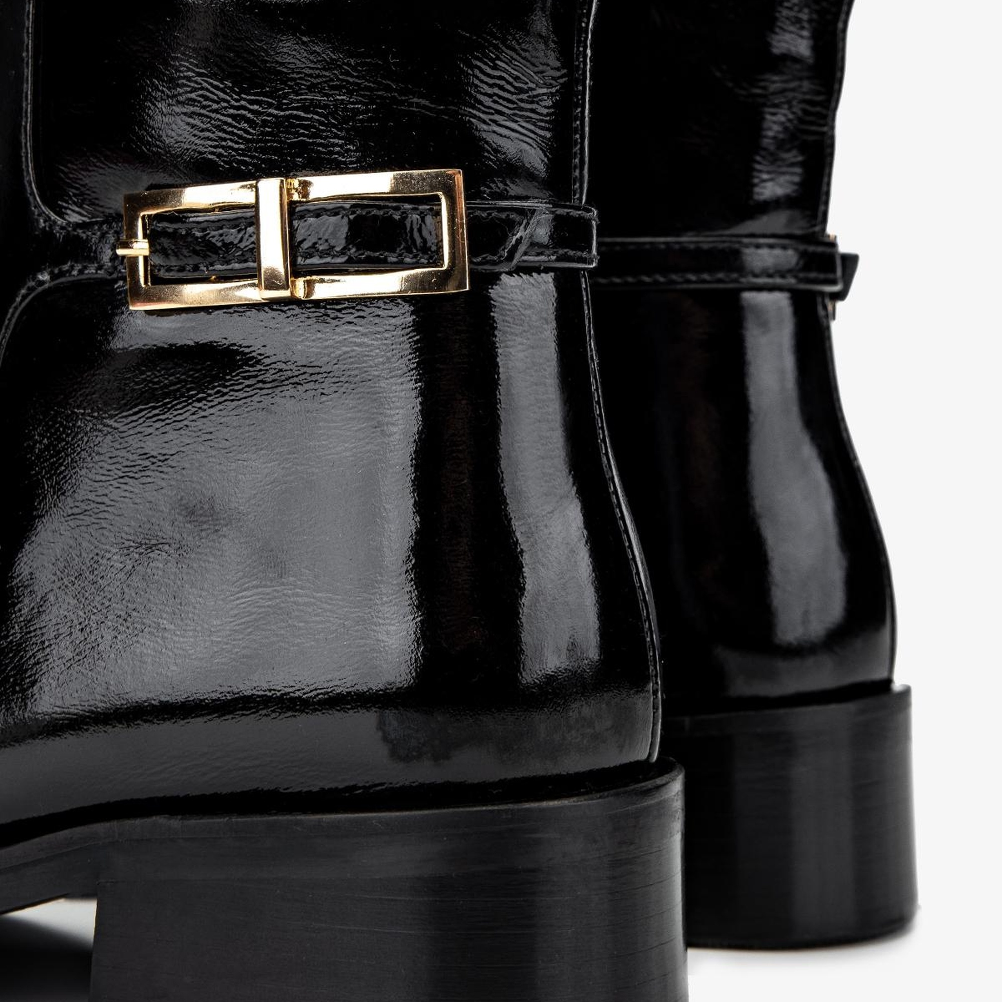 Valmenti Kadın Siyah Rugan Düz Bot