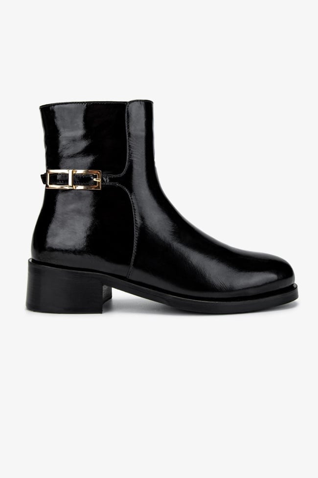  Valmenti Kadın Siyah Rugan Düz Bot