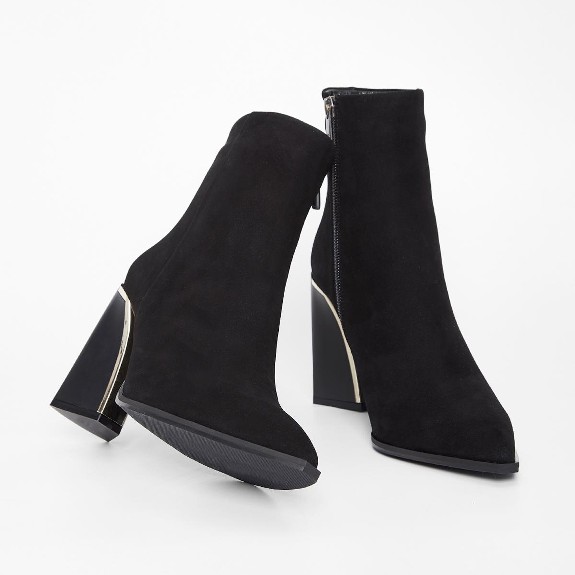 Valmenti Kadın Siyah Süet Hakiki Deri Casual Bot