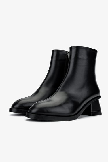  Valmenti Kadın Hakiki Deri Siyah Deri Topuklu Bot