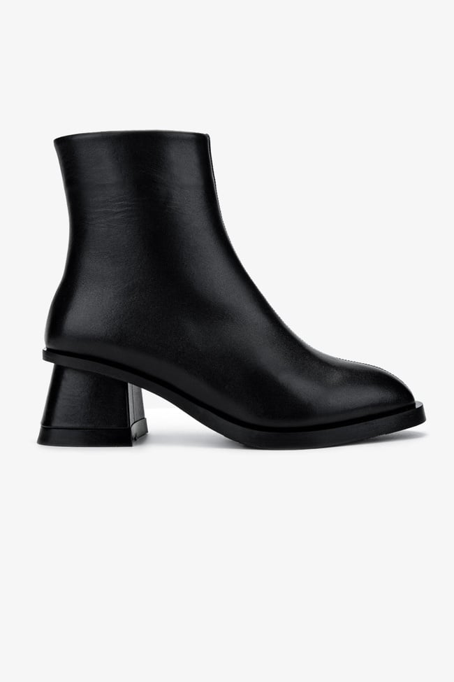  Valmenti Kadın Hakiki Deri Siyah Deri Topuklu Bot