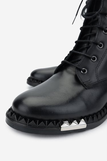  Valmenti Kadın Hakiki Deri Siyah Deri Düz Bot