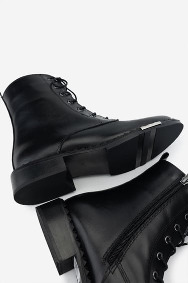  Valmenti Kadın Hakiki Deri Siyah Deri Düz Bot