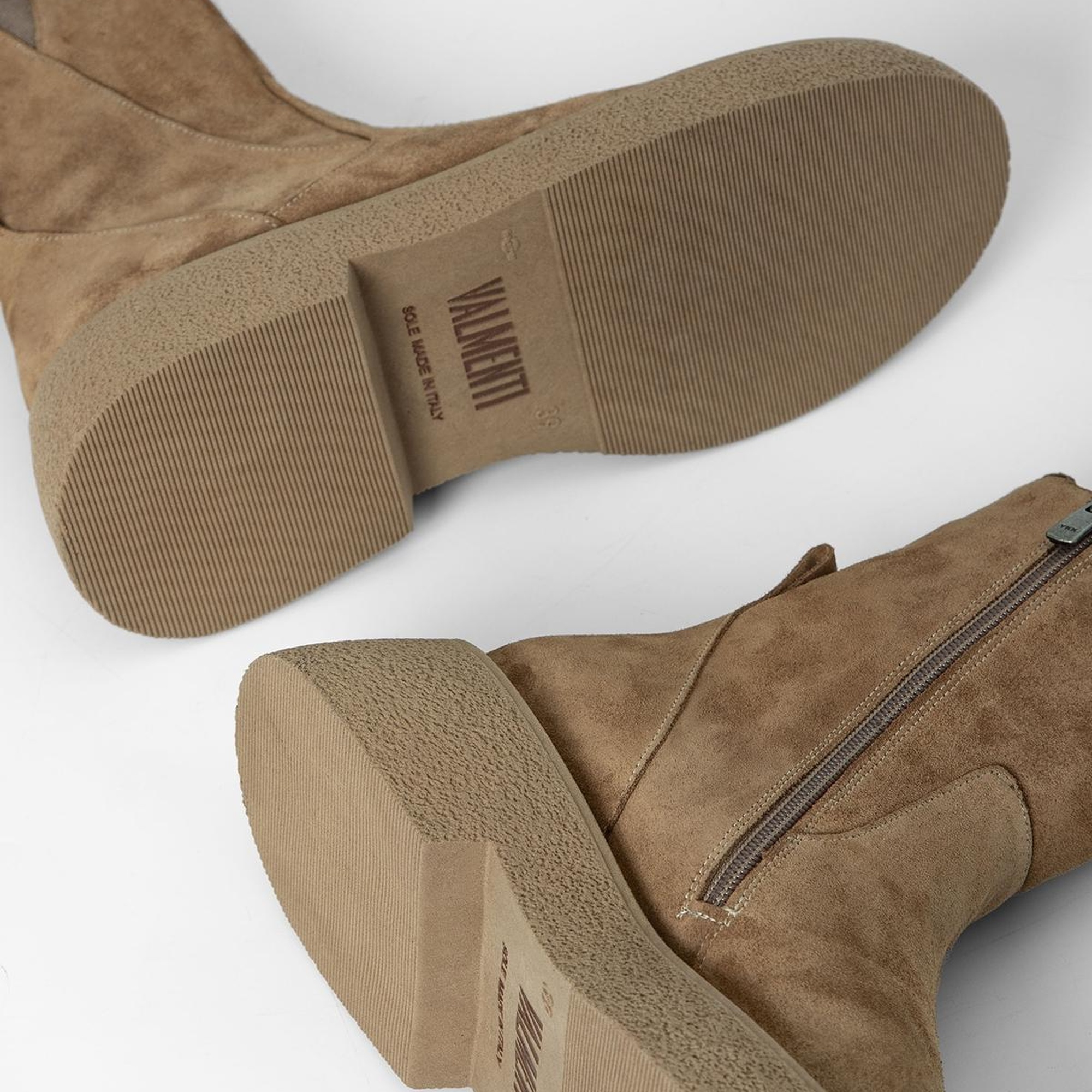 Valmenti Kadın Vizon Süet Hakiki Deri Casual Bot