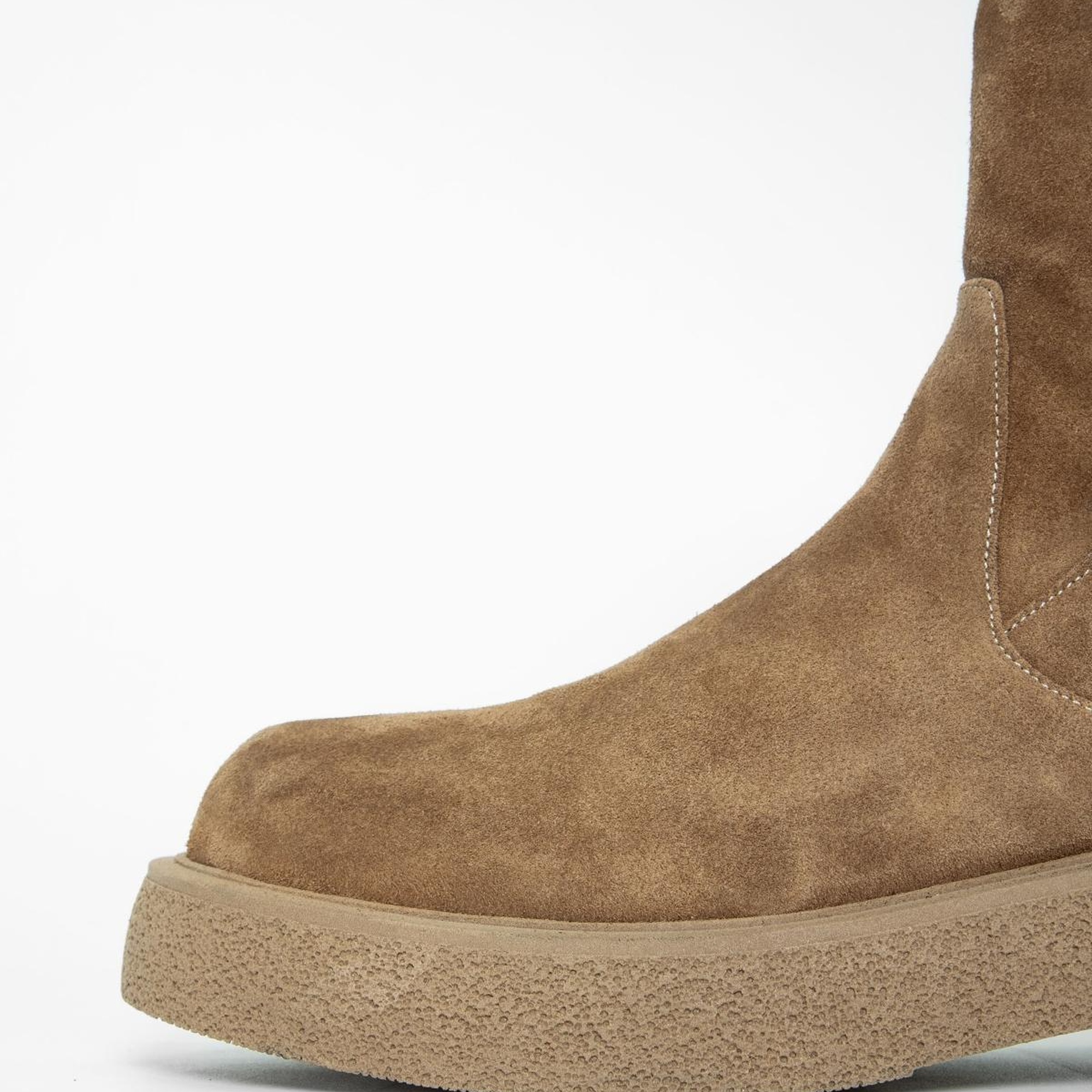 Valmenti Kadın Vizon Süet Hakiki Deri Casual Bot