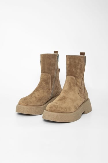  Valmenti Kadın Vizon Süet Hakiki Deri Casual Bot