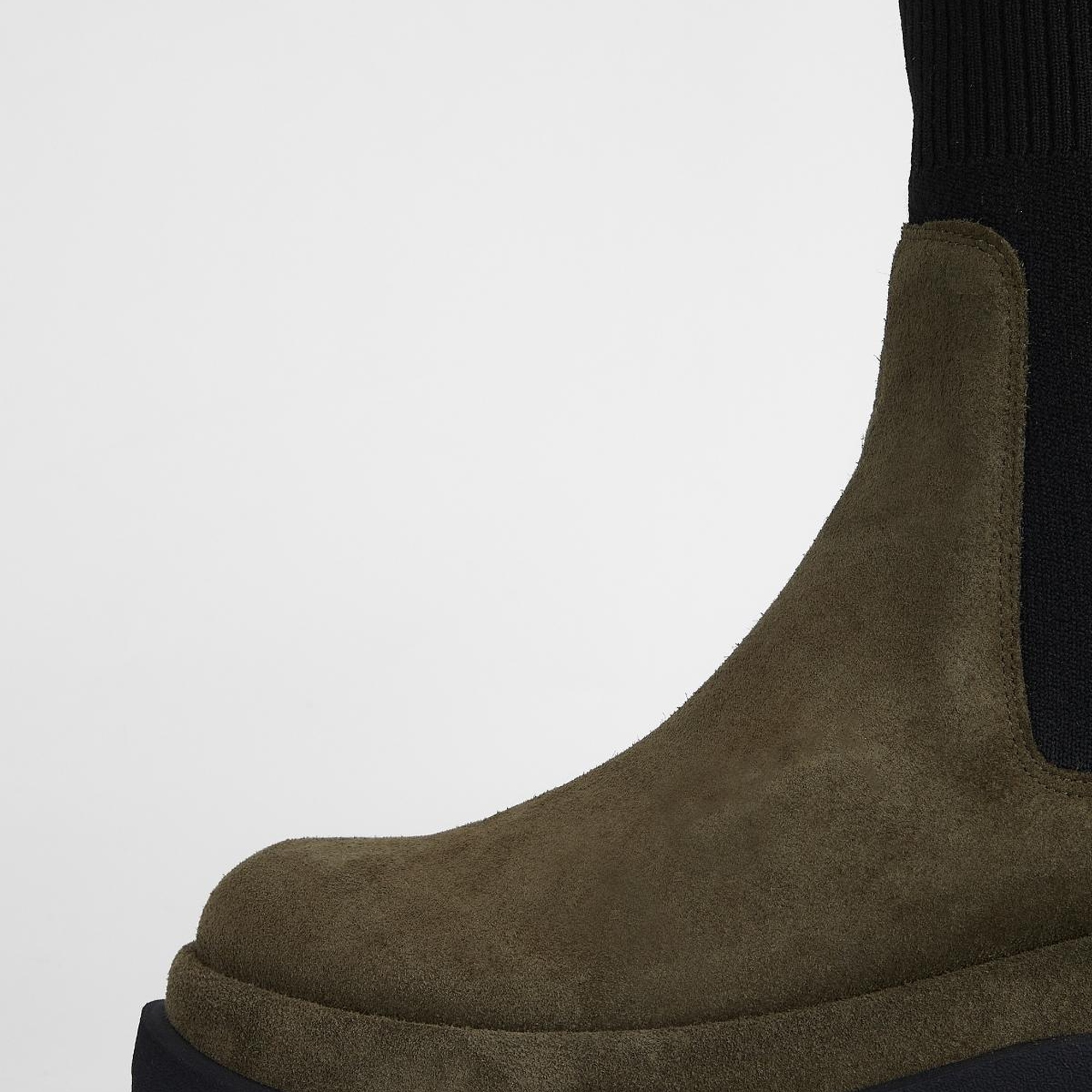 Valmenti Kadın Haki Süet Hakiki Deri Casual Bot