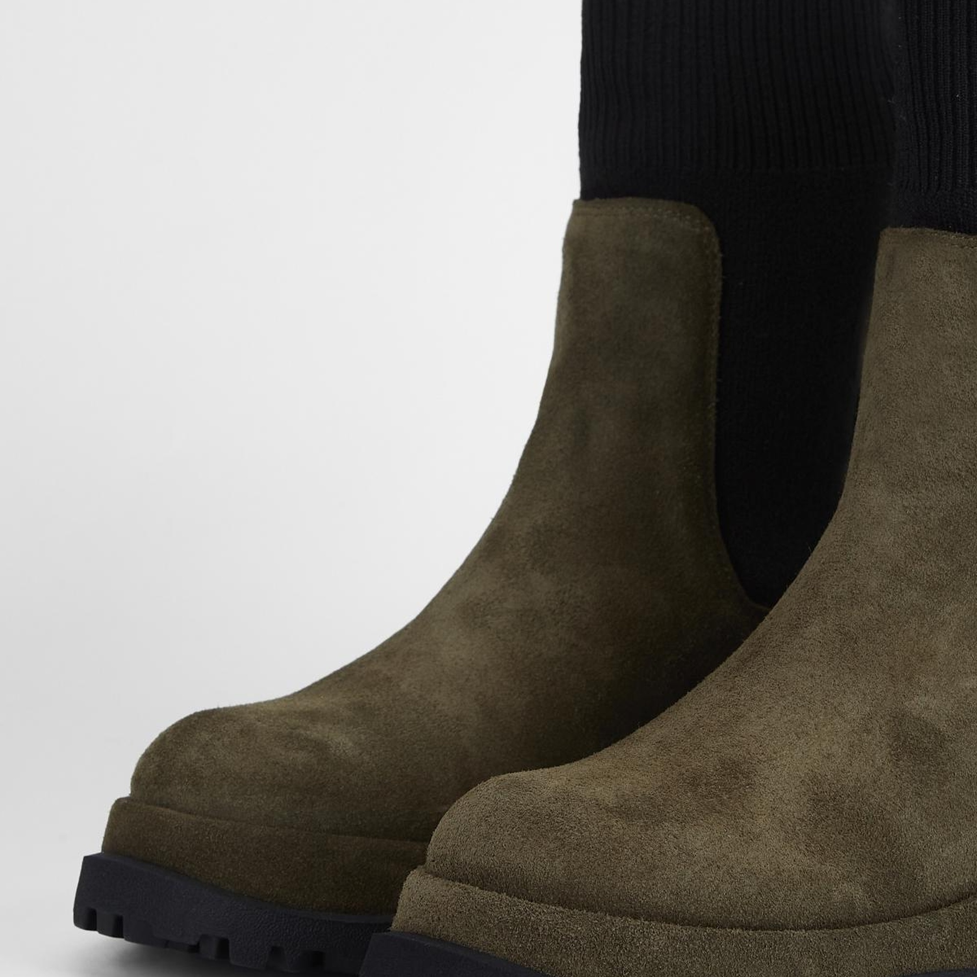 Valmenti Kadın Haki Süet Hakiki Deri Casual Bot