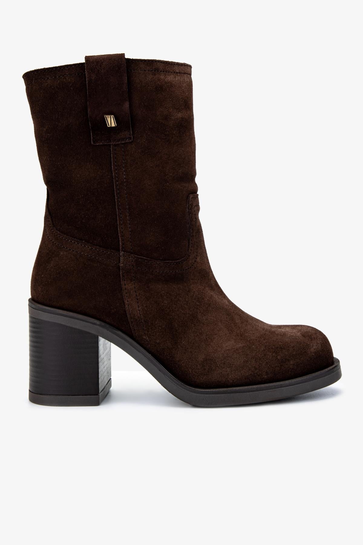  Valmenti Kadın Hakiki Deri Kahverengi Süet Casual Bot
