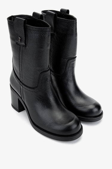  Valmenti Kadın Hakiki Deri Siyah Floter Casual Bot