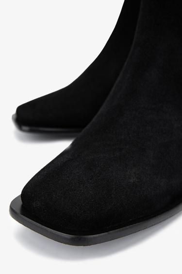  Valmenti Kadın Hakiki Deri Siyah Süet Casual Bot