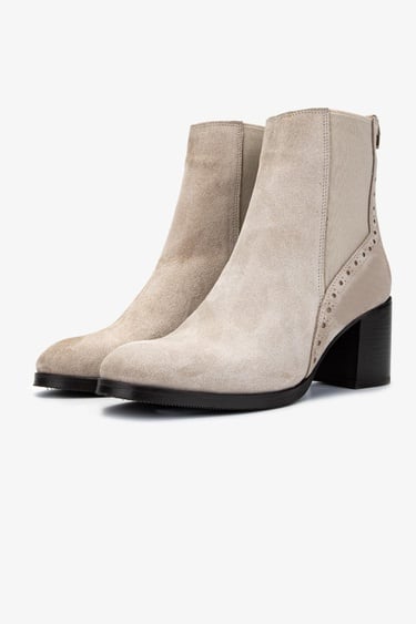  Valmenti Kadın Hakiki Deri Bej Süet Casual Bot