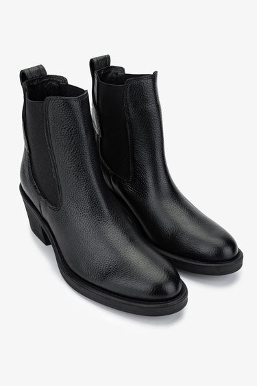  Valmenti Kadın Hakiki Deri Siyah Floter Casual Bot