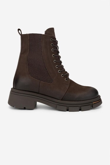  Valmenti Kadın Hakiki Deri Kahverengi Nubuk Casual Bot