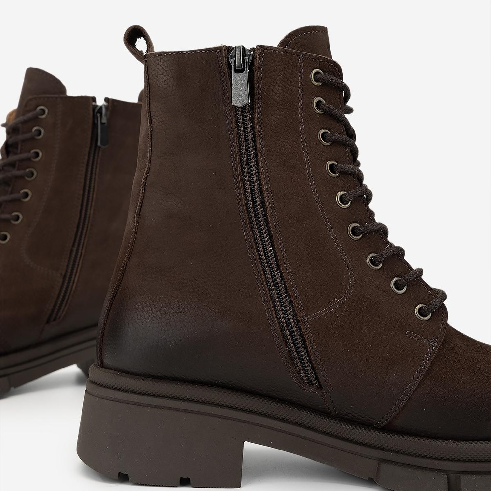 Valmenti Kadın Hakiki Deri Kahverengi Nubuk Casual Bot