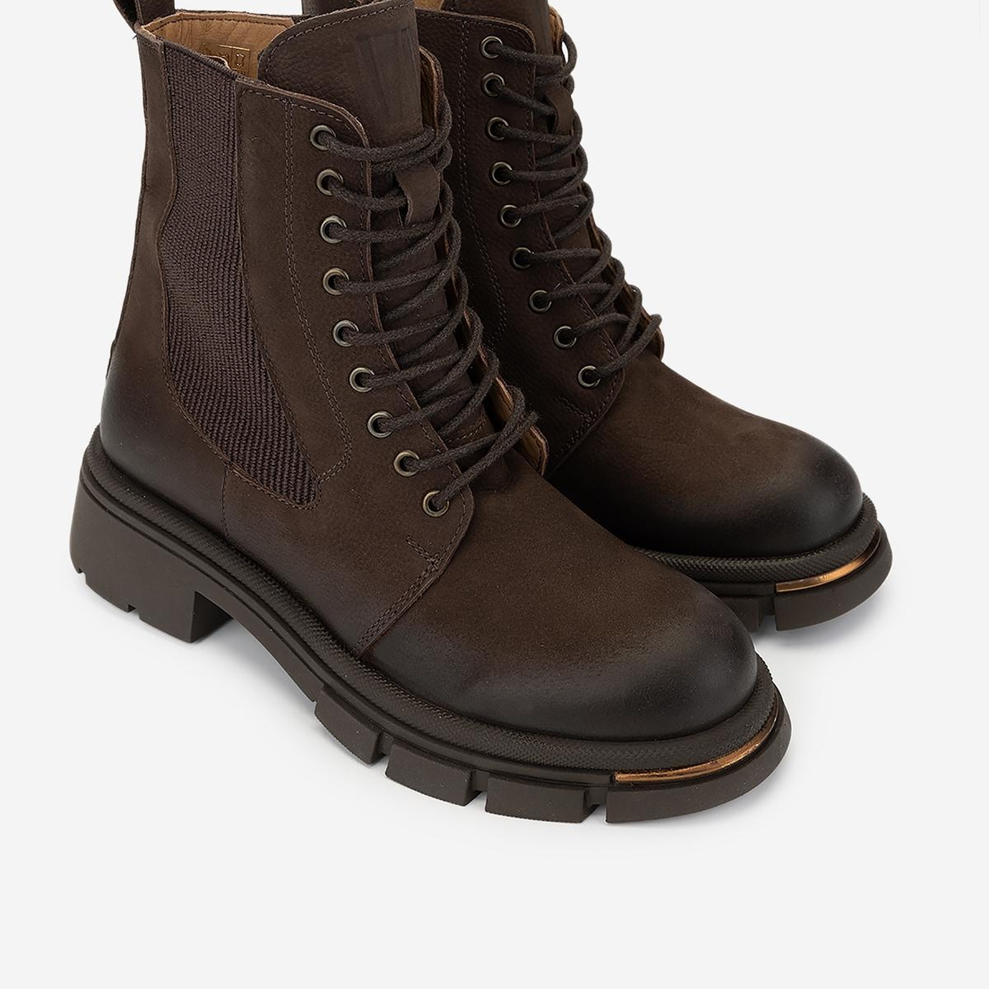 Valmenti Kadın Hakiki Deri Kahverengi Nubuk Casual Bot