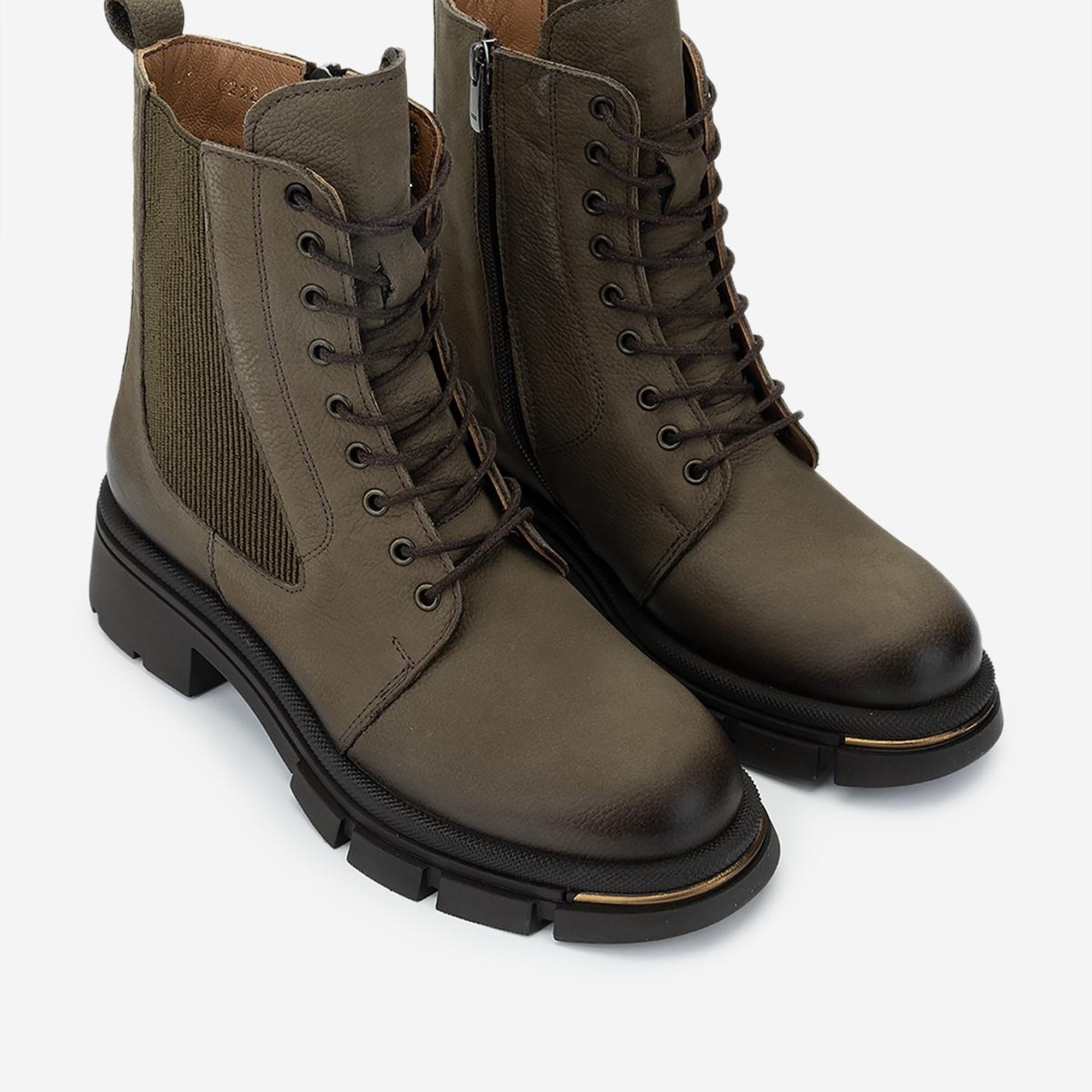 Valmenti Kadın Hakiki Deri Yeşil Casual Bot