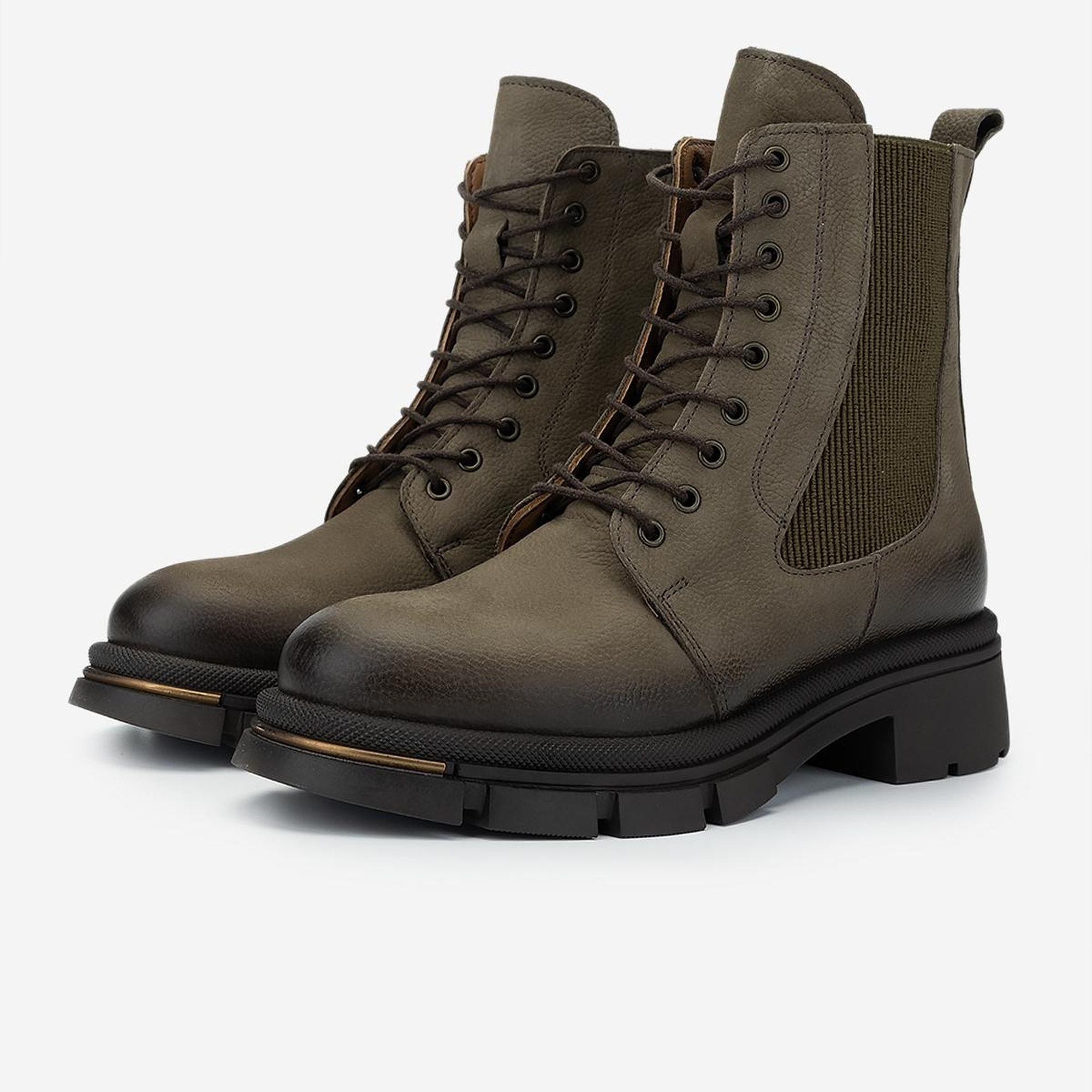 Valmenti Kadın Hakiki Deri Yeşil Casual Bot