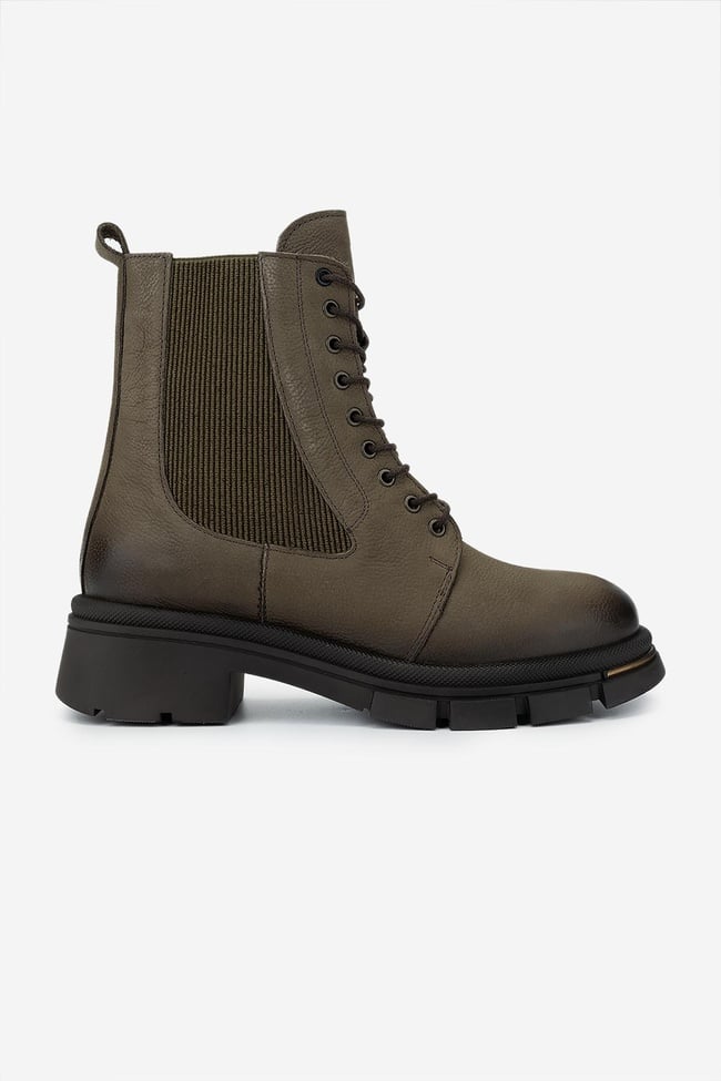  Valmenti Kadın Hakiki Deri Yeşil Casual Bot