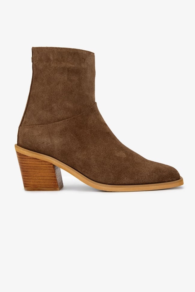  Valmenti Kadın Hakiki Deri Tütün Süet Casual Bot