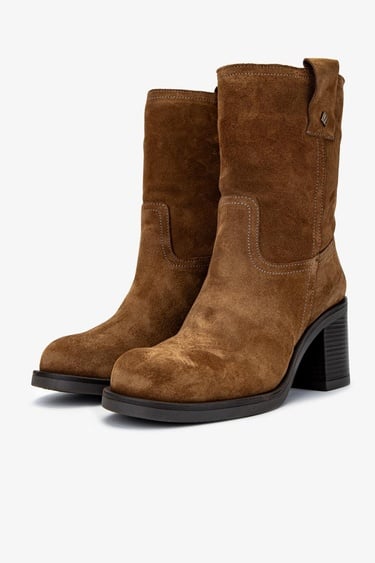  Valmenti Kadın Hakiki Deri Tütün Süet Casual Bot